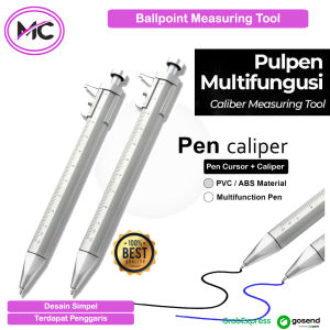 Pulpen Multifungsi Dengan Sigmat Penggaris 2 in 1 Pena Ballpoint Pen Measuring Tool Scale Ruler