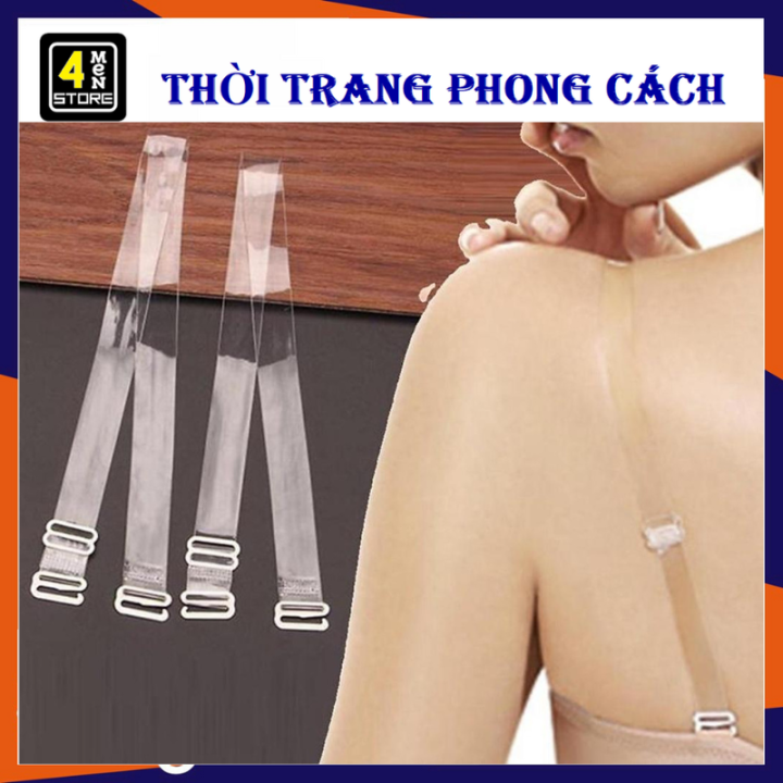 Bộ 2 dây áo ngực trong suốt 1Cm, Dây Áo Lót Siêu Dai - Dây Áo Ngực Bra Trong Suốt (1 Cặp) 2 Cái Có Thế Điều Chỉnh Độ Dài