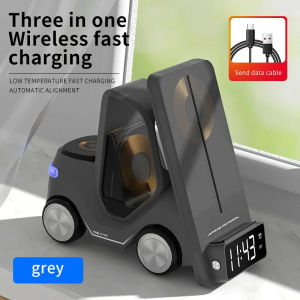 Universal Wireless Charger Station for  Watch with Headphones Smartphone 15W Fast Charge Creative Forklift Charger Bracket