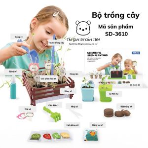 Bộ đồ chơi trồng cây trong nhà kính mini cho bé - giáo dục khoa học tự nhiên phát triển kỹ năng