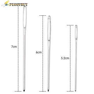 【New Arrival】 Professional 9pcs Large Eye Metal Needles for Cross Stitch and Knitting Steel Crochet Hook Set for Craft Lovers