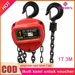 3Ton Chain Block with 3 meters chains Heavy duty Lifting with handle Crane Hoist