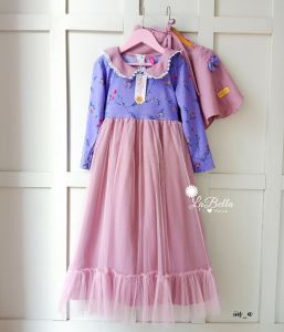 Gamis anak denara grosir lebaran anak gemoy set hijab labella ngaji 3 4 5 6 7 8 9 10 12 thn