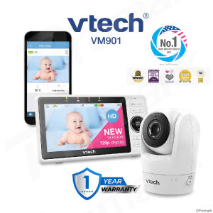 (ประกัน 1ปี) Vtech VM901-V2 Video Baby Monitor Camera & Screen 5 Inch LCD HD กล้อง วิดีโอ เบบี้มอนิเตอร์ 5 นิ้ว 2901V