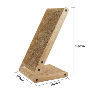 Osti Wood Grain Vertical Cat Scratcher Versatile Pet Scratching Cardboard Toy High-density Corrugated Paper Board Kitten Grinding Claw Scratch Pad