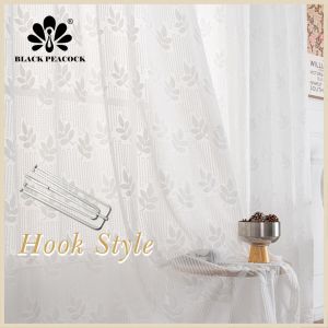BlackPeacock【Ready Stock】SH 3D Embossed Sheer Curtain / Langsir Putih / Soft White Window Curtain