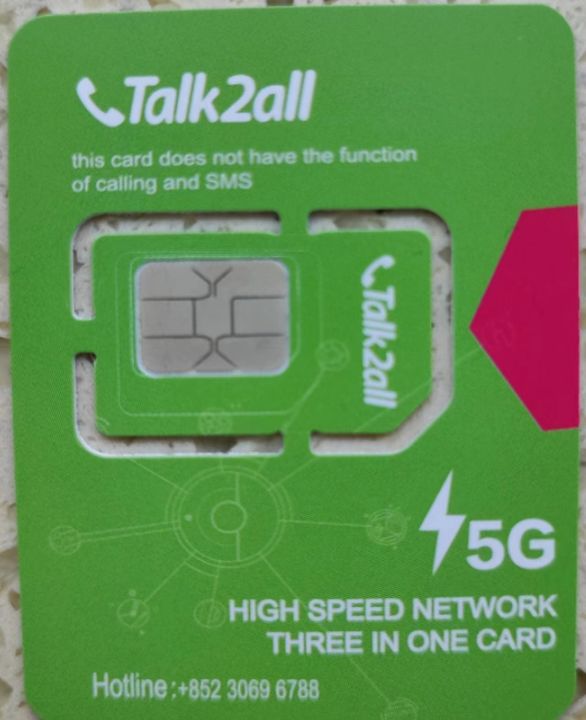 Talk2all sim for many countries 10GB/90days unlimited/ Or free Esim ...