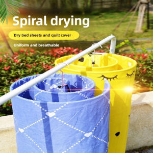 Spiral Stainless Steel Hanger Multi-functional Drying Hanger Space Saving Rotating Drying Rack