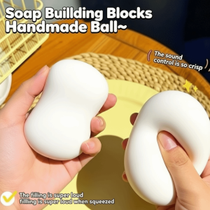 GYDJ MALL Realistic Soap Soap Squeeze Ball Slow Rising Slow-rebound Soap Fidget Squeeze Sensory Toy Cute Crunchy Soap Ball Kids Gifts