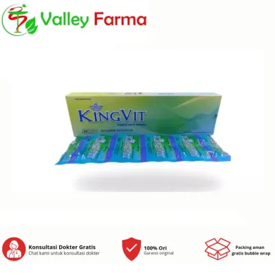 Kingvit Strip 10 Kaplet Vitamin Promil Suplemen Program Hamil Pria