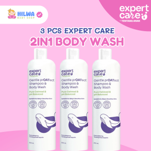 Paket 3pcs Expert Care 2in1 Body Wash With Colloidal Oatmeal - Sabun & Sampo Anak & Bayi (Bpom)