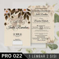 (100 PCS) PRO 022 Varian 1 Lembar 2 Sisi - Cetak Undangan Pernikahan Murah. 