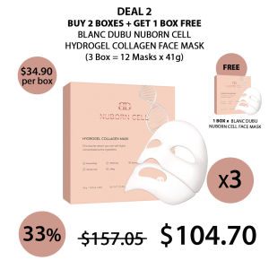 (BLANC DUBU) Nuborn Cell Hydrogel Collagen Face Mask (1 Box = 4 Masks x 41g) - COCOMO