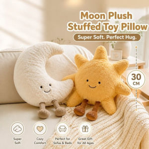 Plush Doll Pillow Sun Moon Cartoon Soft PP Cotton Stuffed Throw Cushion Bed Sleep Gift