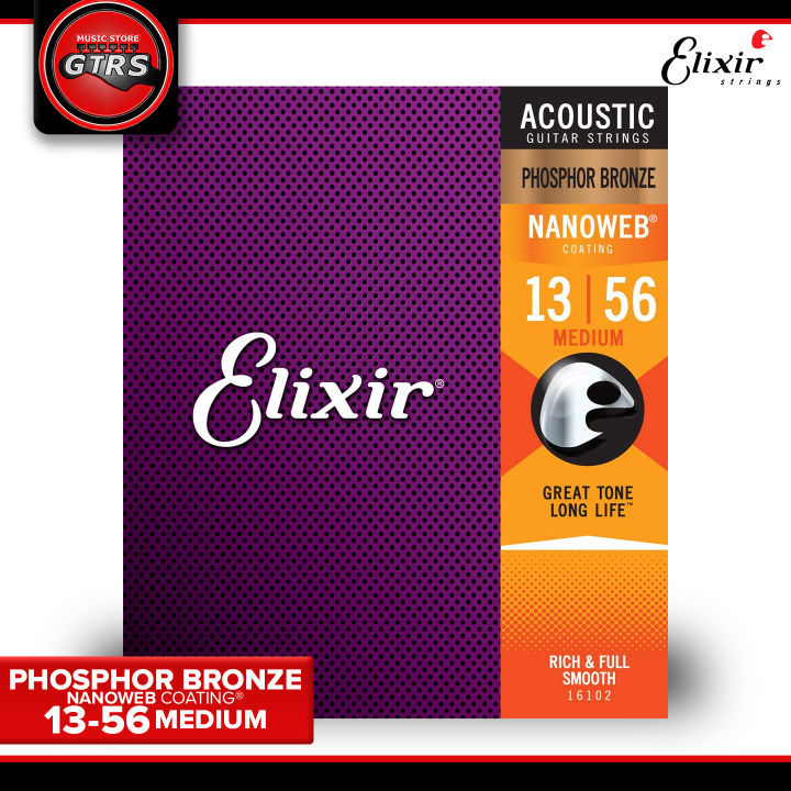 Elixir Acoustic Phosphor Bronze Acoustic Guitar Strings with