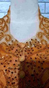 set kebaya pesta kebaya gold + longtorso dan rok lilit