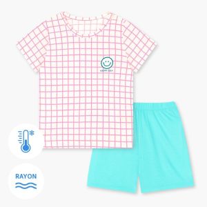 Đồ bộ ngắn tay quần áo Cool Feel mịn siêu mỏng mát mặc nhà mùa hè cho bé trai Unifriend Hàn Quốc U2024