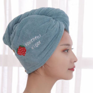 Zaman Now - Handuk Keramas Model Kancing / Handuk Keramas Rambut Magic Towel Cepat Kering / Turban Keramas Magic Head Towel