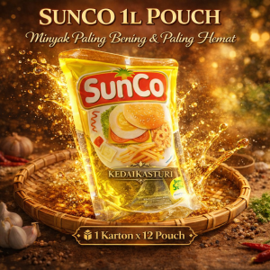 Sunco 1 Liter Minyak Goreng - 1 Karton x 12 Pouch