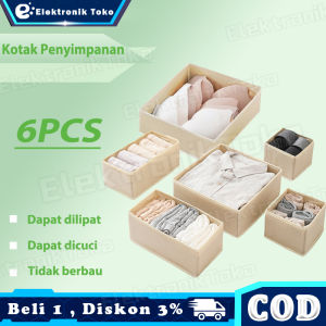 Kotak Penyimpanan Tas Pakaian Dalam & Aksesoris Pakaian 6Pcs Lemari baby Penyelenggara Rumah Organizer Box