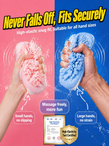 JMY 2 In 1 Exfoliating Bath Sponge Loofah Body Scrubber Exfoliating Bath Towel Shower Scrubber Double Sided Cleansing Tool Bathroom Shower Accessories