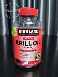 [ ĐỦ BILL STORE + AIR] Dầu nhuyễn thể Kirkland Krill Oil Omega3 + Astaxanthin 500mg 160 viên _ Live mua hàng tại Mỹ