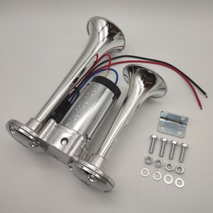 12V Dual Trumpet Car Air Horn with Compressor Kit 600DB Air Horn For Boat Truck SUV RV