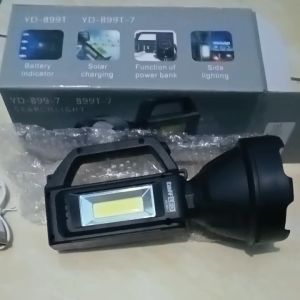 Senter Portable Flashlight Rechargeable LED COB Bisa Untuk Cas HP Senter LED Super Terang Senter LED