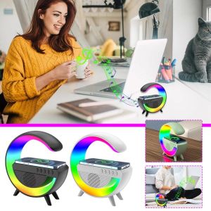 [ YM ACC ] G500 LED Wireless Charging Bluetooth Speaker Smart Table Night Light