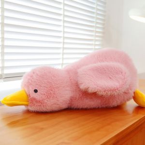 ANGCHI Soft Long Hair Duck Plush Doll PP Cotton Fluffy Huggable Duck Plush Toy Baby Appease Doll Collection Duck Stuffed Animal Toy Home Decor