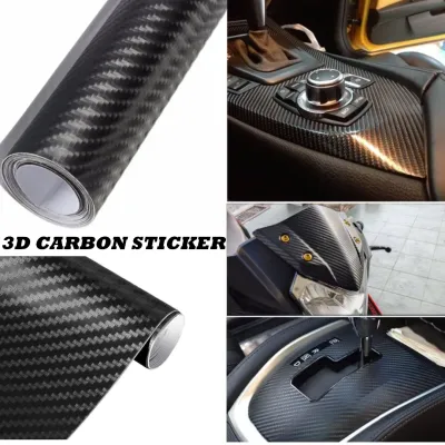 Car 3D Carbon Vinyl Wrap Sticker Carbon Fiber Texture Car Bumper Door Pillar Dasboard Decoration Stickers Laptop Phone Case Wrapping