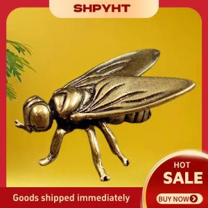SHPYHT 1 Mảnh Kim Loại Côn Trùng Động Vật Bức Tượng Nhà Văn Phòng Máy Tính Để Bàn Trang Trí Nội Thất Mini Brass Fly Côn Trùng Trang Trí Thu Nhỏ Bức Tượng Cổ Điển Thủ Công Trang Trí