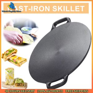 Vktech 11.8 Inch Large Grill Pan with Drainage Holes for Outdoor Barbecue Non-Stick Surface Easy to Handle
