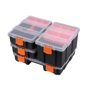 Professional Tool Storage System With Reinforced Plastic Construction Ergonomic Carrying Handle For Worksite Efficiency