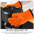 Găng tay lò nướng chống nóng Silicone WECOOK - Bao tay cách nhiệt chịu nhiệt chống hơi nước chống trợn trượt cao cấp. 