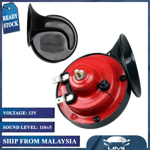 2 Pcs Car 12v Horn Motorcycle Snail Bm Horn Type R Twin Tone Kereta Siput Kuat Myvi Saga Wira Waja Axia Bezza 汽车喇叭