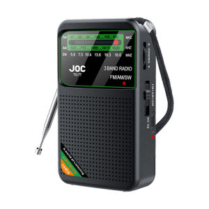 Emika Choice TG77 Full-Band Pocket Radio Portable AM/FM SW Battery-Operated Radio 3.5mm Headphone JackBlack