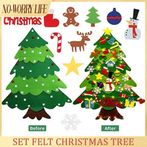 Felt Christmas Tree Merry Christmas Decorations For Home Cristmas Ornament Xmas Navidad Gifts Santa Claus New Year Tree