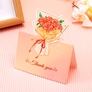 5pcs | Boquet Flower Creative Greeting Card Three-Dimensional Valentines Day Mothers day card