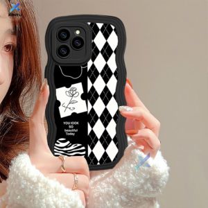 (Lokal Ready) Xinyu Casing hp Vivo Y17S Y36 Y27 Y16 Y15s Y15A Y12S Y12A Y02 Y01 Y02S Y22 Y22s Y35 Y21T Y21A Y21S Y33S Y12 Y12i Vivo V25e V27e Y15 Y17 Y11 Y20S Y91C Y19 Y30 Y50 Y53s S1 Pro UKeren Checkerboard Cinta Hati Bintang Bergelombang Edge Case