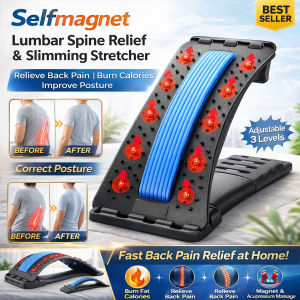 【Magnetic Back Support】Adjustable Lumbar Stretcher Slimming Device Spine Relaxation Tool Comfortable Waist Massager Fitness Equipment
