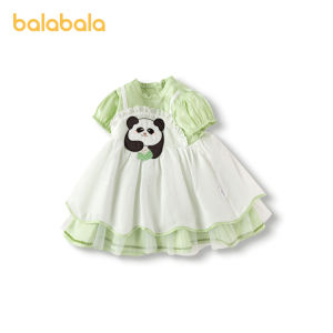 balabala Baby Girl Dress Toddler Baby Princess Dress 2025 New Summer Clothing Lolita Dress Traditional Style