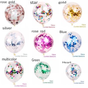( SG SELLER)12 Inch Confetti Balloon Latex Balloon Helium Wedding Birthday Party Decoration