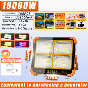 【BUY 1 TAKE 1】80000W Solar Emergency Light Rechargeable LED Waterproof Portable Outdoor Flashlight