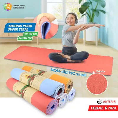 Matras Yoga Mat Olahraga Senam Lantai Meditasi Gym Fitness Karpet Lantai