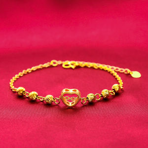 Emas Bangkok Emas Korea 24K Bracelet Ring Gold Plated Rantai Gelang Tangan & Cincin Emas Sadur Perempuan emas 916 M