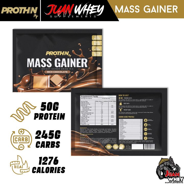 Prothin Mass Gainer 10 15 20 25 30 Sachets Only Lazada Ph 7290