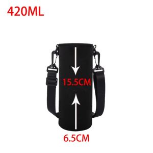 AODDO 750ML/1000ML/1500ML Water Bottle Holder Adjustable Strap Black Bottle Bag Portable Neoprene Insulated Bottle Pouch