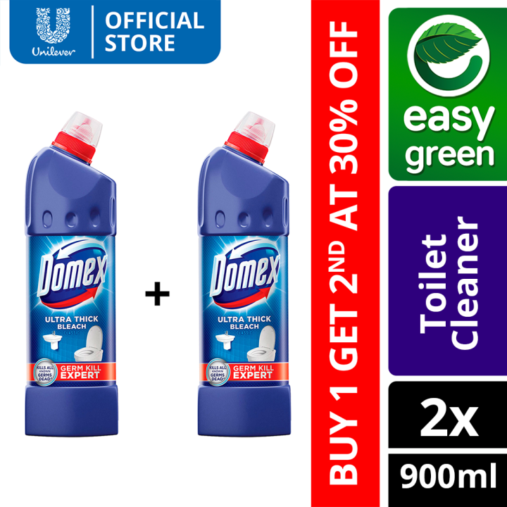 [BUNDLE OF 2] Domex Ultra Thick Bleach Toilet Cleaner Classic 900ML ...