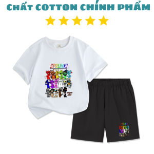 Đồ bộ bé trai in hình INCREDIBOX SPRUNKI💖Chất Cotton Chính Phẩm cao cấp co giản 4 chiều mềm mịn thấm hút tốt SSSHOP 03